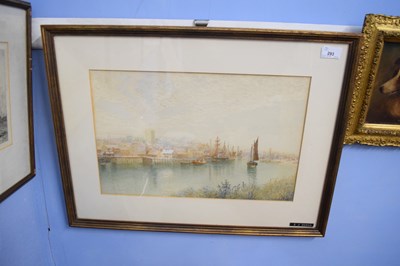 Lot 293 - E J Duval, River scene, watercolour, signed...