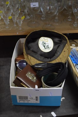 Lot 684 - Box of mixed items to include vintage tape...