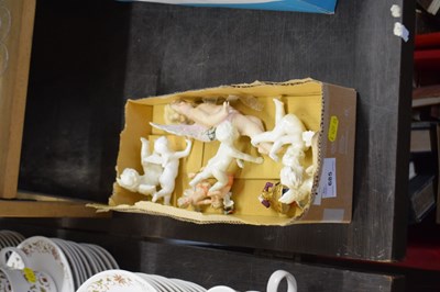 Lot 685 - Box of various porcelain cherub models