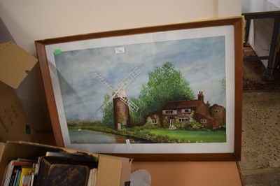 Lot 722 - Phillips, study of a windmill, framed and glazed