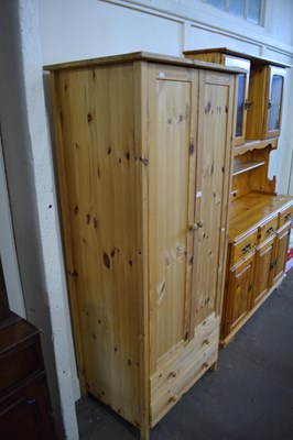 Lot 737 - Modern pine wardrobe