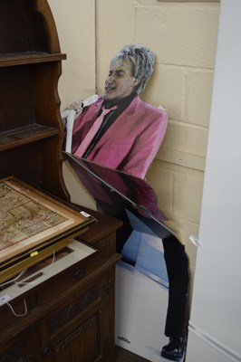 Lot 768 - A cardboard cut out of Rod Stewart