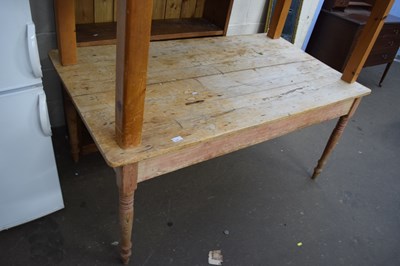 Lot 772 - Victorian pine kitchen table with end drawer