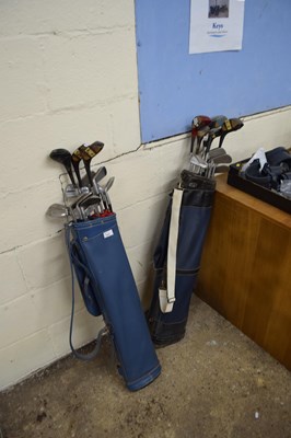 Lot 1007 - Two vintage golf bags including clubs