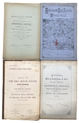 Lot 1040 - ONE PACKET: Sales particulars for various...