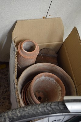 Lot 1036 - Mixed lot of various terracotta plant pots