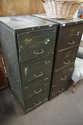 Lot 820 - Two similar four drawer metal filing cabinets