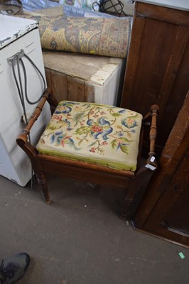 Lot 860 - Edwardian tapestry top piano stool