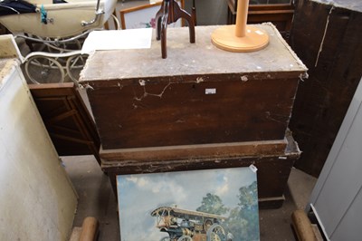 Lot 886 - Two vintage pine blanket boxes