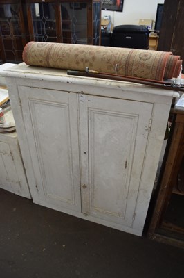 Lot 893 - Victorian white painted two door cupboard