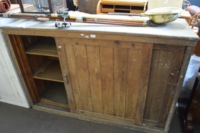 Lot 897 - Large early 20th Century pine cupboard with...