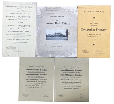 Lot 1037 - ONE PACKET: Sales particulars for various...