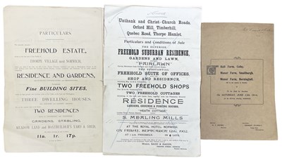 Lot 1061 - ONE PACKET: Sales particulars for various...