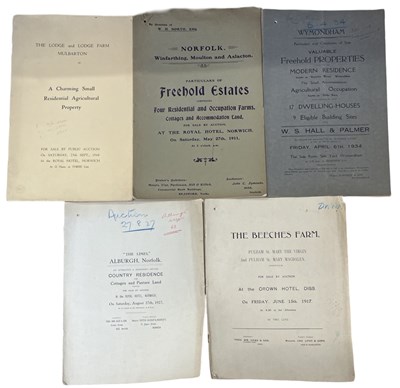 Lot 1056 - ONE PACKET: Sales particulars for various...