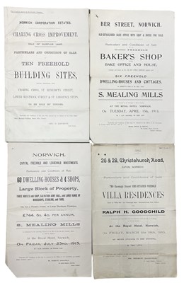 Lot 1032 - ONE PACKET: Sales particulars for various...