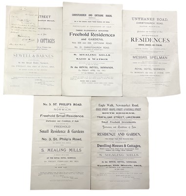 Lot 1045 - ONE PACKET: Sales particulars for various...