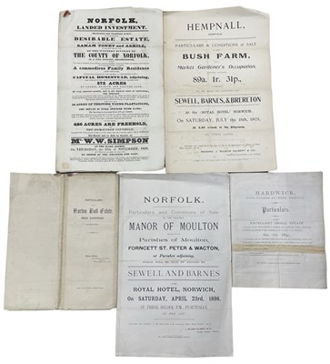 Lot 1059 - ONE PACKET: Sales particulars for various...