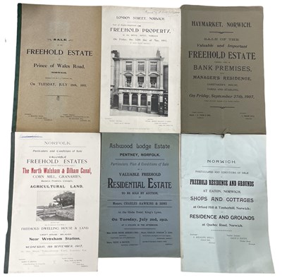 Lot 1060 - ONE PACKET: Sales particulars for various...