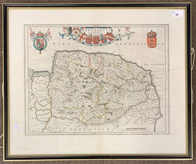 Lot 68 - Joan Blaeu (1596-1673), 'Norfolk', hand...