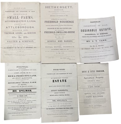 Lot 1050 - ONE PACKET: Sales particulars for various...