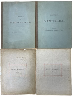 Lot 1020 - AUGUSTUS JESSOPP (Ed): LETTERS OF FA. HENRY...