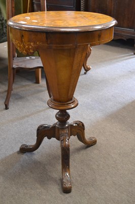 Lot 412 - A Victorian walnut and inlaid combination...