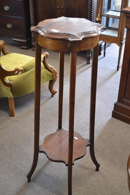 Lot 413 - An Edwardian mahogany two tier plant stand...