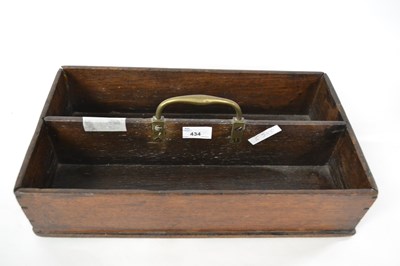 Lot 434 - A 19th Century mahogany cutlery box with...