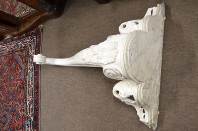 Lot 435 - A 19th Century white painted and marble topped...