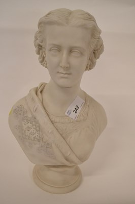 Lot 242 - A Copeland Parian ware bust made for the...