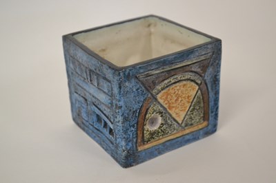 Lot 245 - A Troika square section vase, the base with...