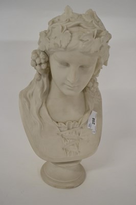 Lot 258 - A Copeland Parian bust of The Hop Queen made...