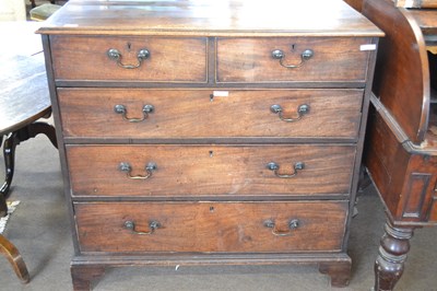 Lot 480 - A George III mahogany chest of two short over...