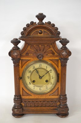 Lot 487 - A late 19th Century German mantel clock set in...