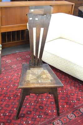 Lot 489 - A Liberty oak framed Wiclif side chair with...