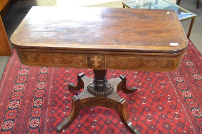 Lot 506 - A late Georgian mahogany and inlaid tea table...