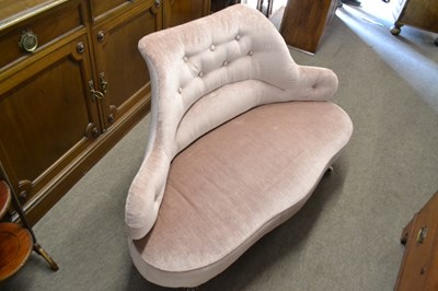 Lot 536 - An unusual small Victorian sofa with shaped...