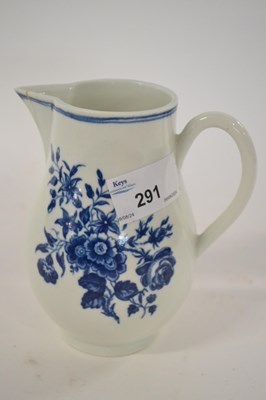 Lot 291 - A Worcester porcelain milk jug with blue...