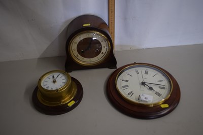 Lot 22 - Vintage Smiths Enfield mantel clock together...