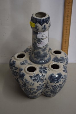 Lot 27 - Reproduction Chinese blue and white flower vase