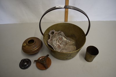 Lot 29 - Brass jam pan and various contents