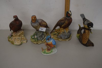 Lot 37 - Group of various modern porcelain model birds