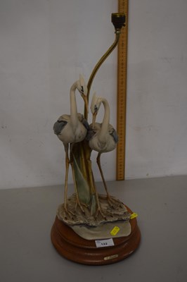 Lot 122 - A capodimonte Florence resin table lamp base...