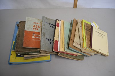 Lot 133 - Collection of vintage car instruction books to...