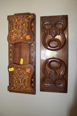 Lot 141 - Two sliding wooding book racks