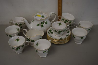 Lot 177 - Quantity of Colclough Ivy Leaf pattern tea wares