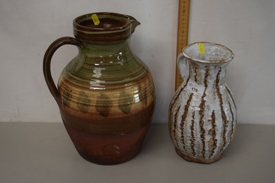 Lot 179 - Wattisfield pottery jug together with one...