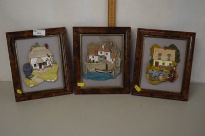 Lot 183 - Three Lilliput Lane wall plaques