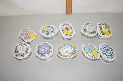 Lot 217 - Collection of Songs of Love porcelain music boxes