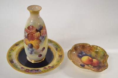 Lot 320 - Small Royal Worcester dish of quatrelobe shape...